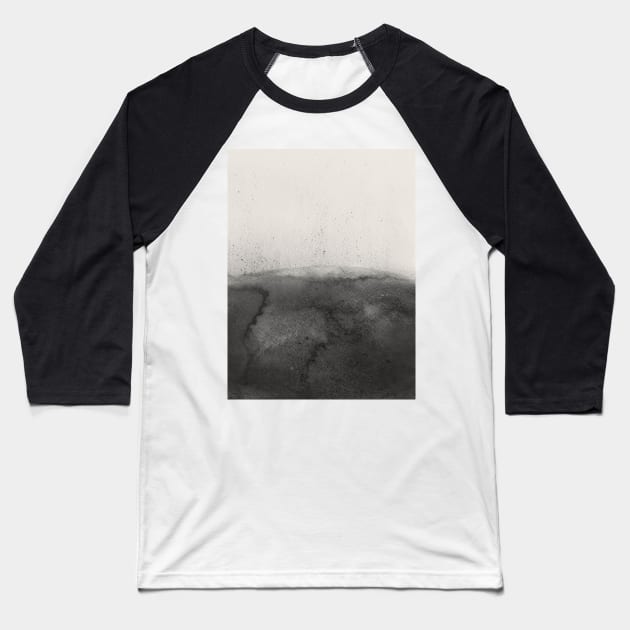 Abstract black watercolor 2 Baseball T-Shirt by WhalesWay